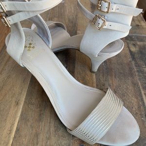Vince Camuto Metallic Nude Maisley Heels